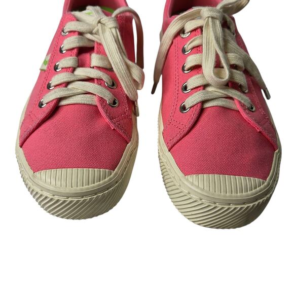 Cariuma OCA Pink Lemonade Canvas Sneaker Cap Toe Shoes SZ 8.5 Preppy - Picture 5 of 10